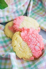 Strawberry Lemonade Crinkle Cookies