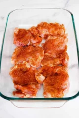 Oven Baked BBQ Boneless Chicken Thighs