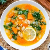 Lemony White Bean Soup with Kale