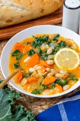 Lemony White Bean Soup with Kale