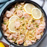 One Pot Lemon Garlic Shrimp Pasta