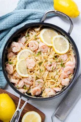 One Pot Lemon Garlic Shrimp Pasta