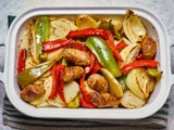 Sausage, Peppers, Onions, and Potato Bake