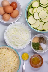 Zucchini Casserole with Eggs and Cheese