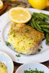 Oven Baked Lemon Pepper Chicken Thighs