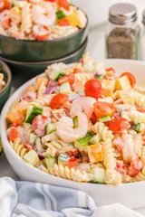 Creamy Shrimp Pasta Salad with Italian Dressing