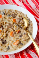 Creamy Mushroom and Lentil Soup