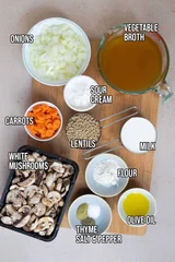 Creamy Mushroom and Lentil Soup