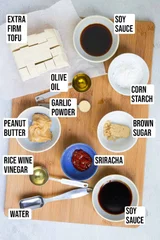 Baked Tofu with Peanut Sauce