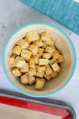 Baked Tofu with Peanut Sauce