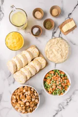 Chicken Pot Pie Casserole with Biscuits