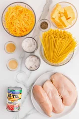 Slow Cooker Rotel Chicken Spaghetti