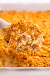 Cheesy Potatoes with Corn Flakes