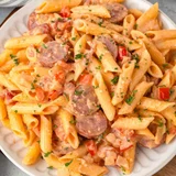 Creamy Kielbasa Smoked Sausage Pasta