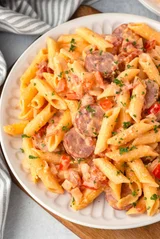 Creamy Kielbasa Smoked Sausage Pasta