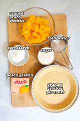 Peach Jello Pie with Canned Peaches