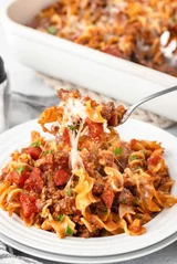 Italian Ground Beef Egg Noodle Casserole
