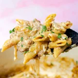 One Pot Philly Cheesesteak Pasta