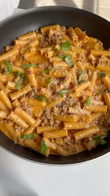 Creamy Sausage Pasta with Burrata