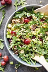 Make-Ahead Lemon Poppyseed Couscous Arugula Salad