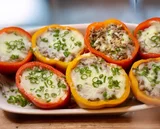 Cheesy Beef and Rice Stuffed Peppers