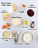 White Chocolate Cranberry Lemon Cookies