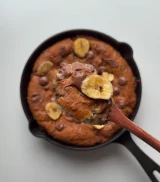 Nutella Stuffed Banana Bread Cookie Pie