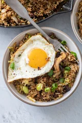 Crispy Rice with Shiitakes and Cabbage
