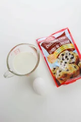 Chocolate Chip Cake Mix Pancakes