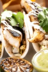 Orange Lime Halibut Fish Tacos