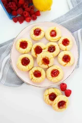 Raspberry Lemon Thumbprint Cookies
