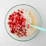 Strawberry Rhubarb Muffins with Streusel Topping