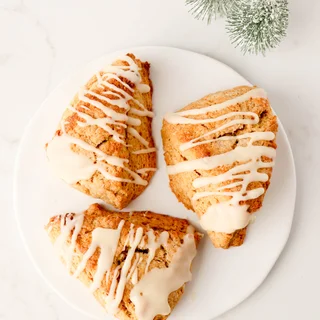 Gingerbread Scones with Maple Glaze