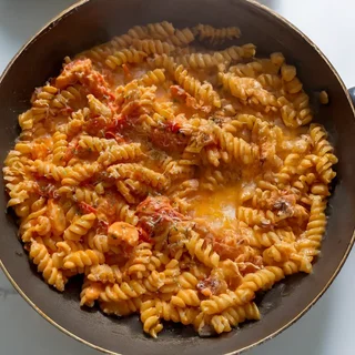 Tomato Cream Rotini with Shrimp
