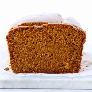 Moist Pumpkin Bread with Vanilla Glaze