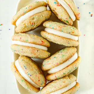 Birthday Cake Sandwich Cookies