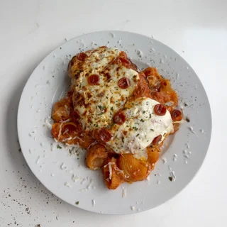 Pepperoni Chicken Parm Pasta Shells