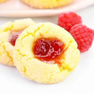 Raspberry Lemon Thumbprint Cookies