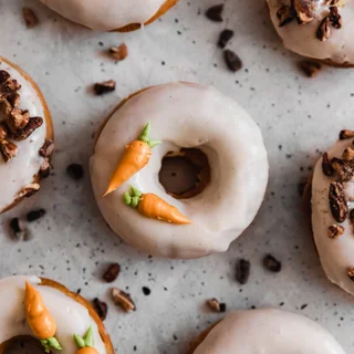 Cardamom Carrot Cake Donuts