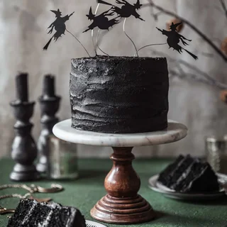 Halloween Black Velvet Cake