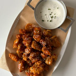 Korean Fried Chicken with Dipping Sauce
