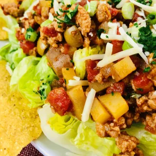 Chicken Picadillo Taco Salad