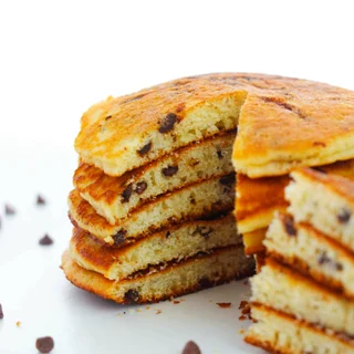 Chocolate Chip Cake Mix Pancakes