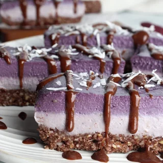 Vegan Acai Chocolate Cheesecake Bars