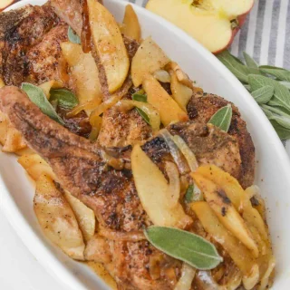 Baked Pork Chops and Apples