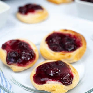 Air Fryer Cherry Cream Cheese Crescent Roll Danish Recipe