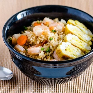 Japanese Fried Rice with Shrimp