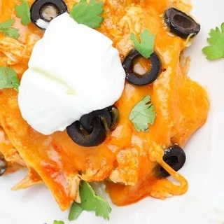 Instant Pot Chicken Enchilada Casserole
