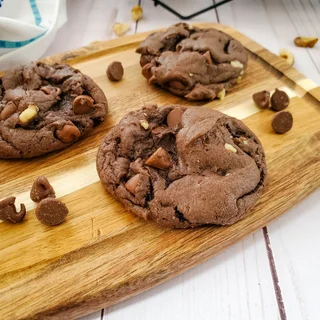 Double Chocolate Walnut Cookies