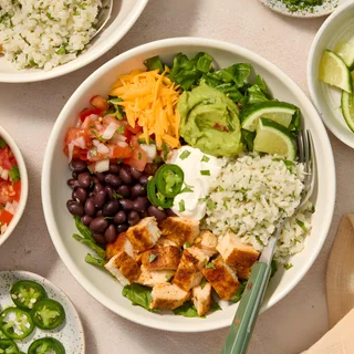 Easy Chicken Burrito Bowls